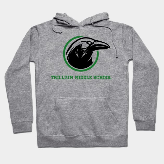 Trillium Middle School Green Hoodie by fableillustration